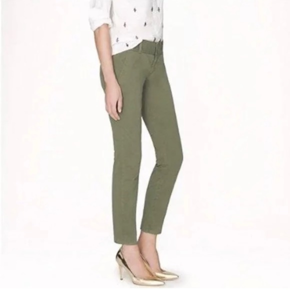 J. CREW GREEN CROPPED ANDIE CHINO PETITE PANTS!! - Picture 4 of 14